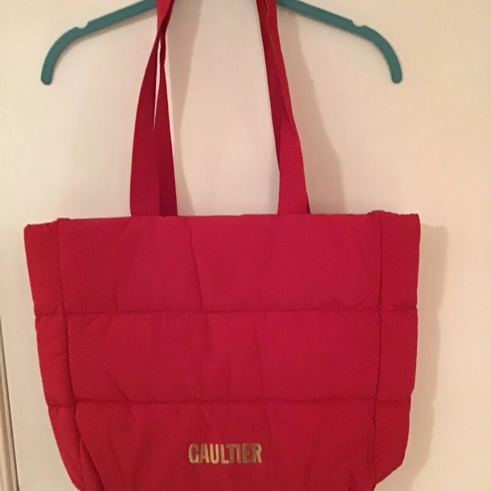Red Quilted Tote Bag